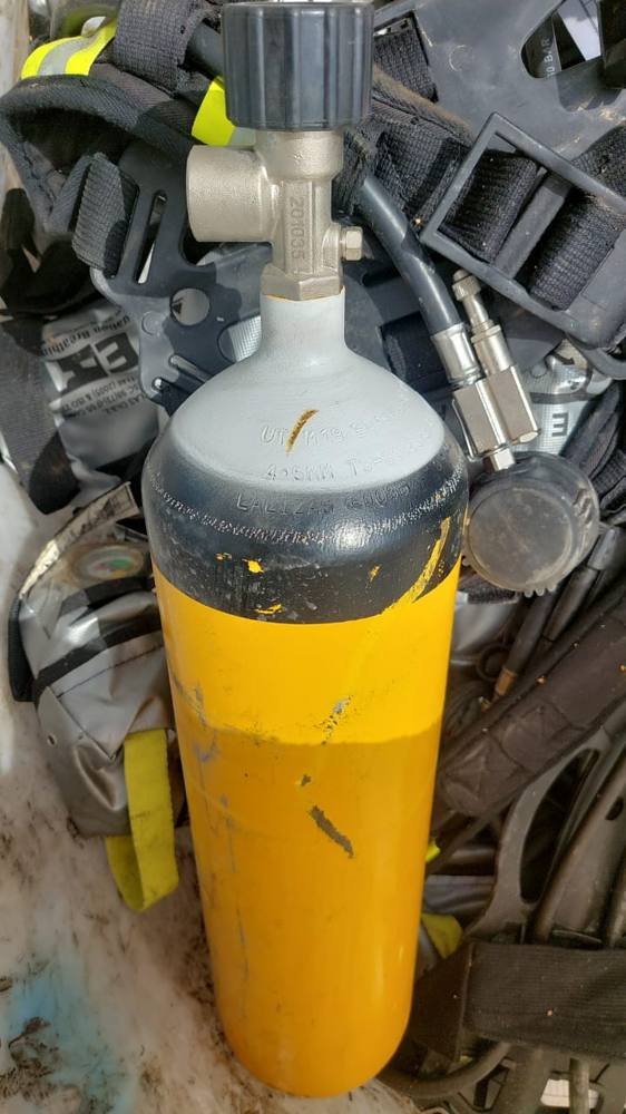 Used steel gas cylinder metal scrap