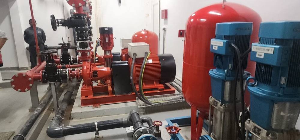 Industrial pump room equipment for clearance
